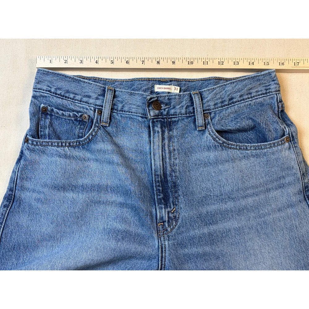 Levi's Cinch Barrel Jeans Women's 31 Blue High Rise Barrel Leg Denim - Picture 6 of 9